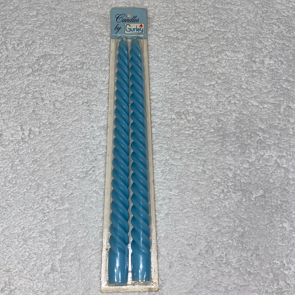 Vintage new gurley light blue twist 12” tapers